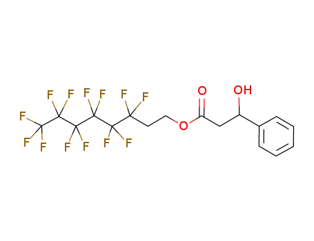 Molecular Structure of 830330-63-7 (Benzenepropanoic acid, b-hydroxy-,
3,3,4,4,5,5,6,6,7,7,8,8,8-tridecafluorooctyl ester)