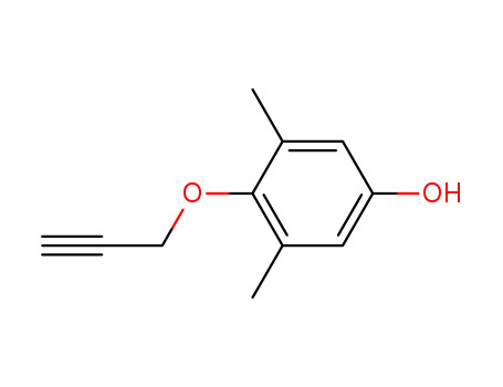 Molecular Structure of 750624-43-2 (Phenol, 3,5-dimethyl-4-(2-propynyloxy)- (9CI))