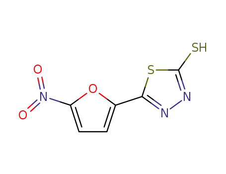 Molecular Structure of 16865-27-3 (5-(5-NITRO-2-FURYL)-1,3,4-THIADIAZOLE-2-THIOL)