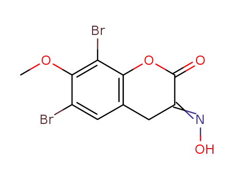 6,8-dibromo-7-methoxy-3-hydroximino-3,4-dihydrocoumarin