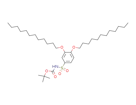 N-(tert-butyloxycarbonyl)-3,4-bis(dodecyloxy)benzenesulfonamide