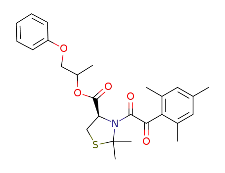 1-phenoxy-2-propyl(2R)-5,5-dimethyl-1-[1,2-dioxo-2-(2,4,6-trimethylphenyl)]ethyl-2-(4-thiazolidine)carboxylate