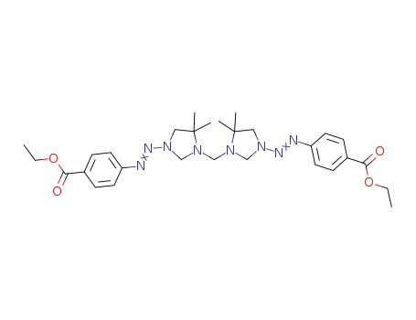3-({5,5-dimethyl-3-[2-(p-ethoxycarbonylphenyl)-1-diazenyl]-1-imidazolidinyl}methyl)-4,4-dimethyl-1-[2-(p-ethoxycarbonylphenyl)-1-diazenyl]imidazolidine