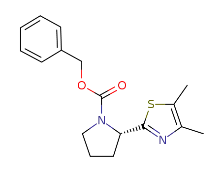 benzyl (S)-2-(4,5-dimethyl-thiazol-2-yl)-pyrrolidine-1-carboxylate