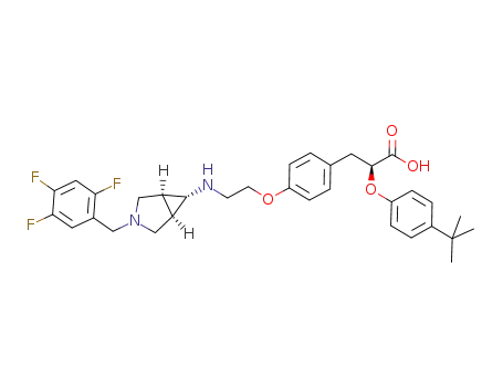 (2S)-2-(4-tert-butylphenoxy)-3-(4-{2-[(1α,5α,6α)-3-(2,4,5-trifluorobenzyl)-3-azabicyclo[3.1.0]hex-6-ylamino]ethoxy}phenyl)propionic acid