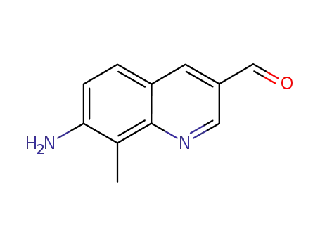 Molecular Structure of 521074-55-5 (7-amino-8-methylquinoline-3-carbaldehyde)