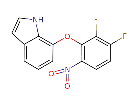 Molecular Structure of 770718-79-1 (1H-Indole, 7-(2,3-difluoro-6-nitrophenoxy)-)