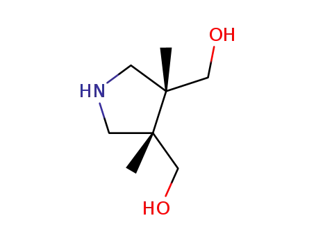 Molecular Structure of 848616-46-6 (3,4-Pyrrolidinedimethanol, 3,4-dimethyl-, (3R,4S)-rel-)