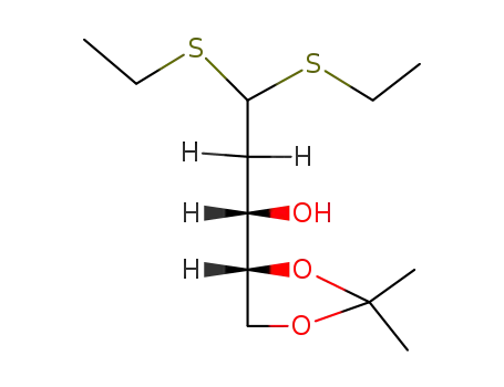 1-(2,2-dimethyl-[1,3]dioxolan-4-yl)-3,3-bis-ethylsulfanyl-propan-1-ol