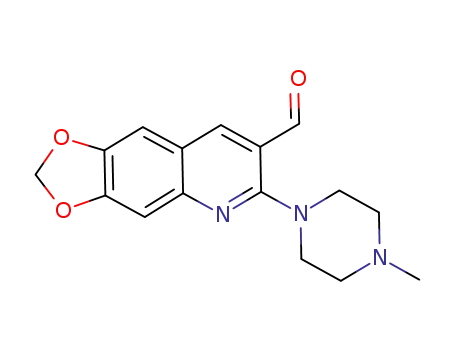6-(4-methylpiperazin-1-yl)[1,3]dioxolo[4,5-g]quinoline-7-carbaldehyde