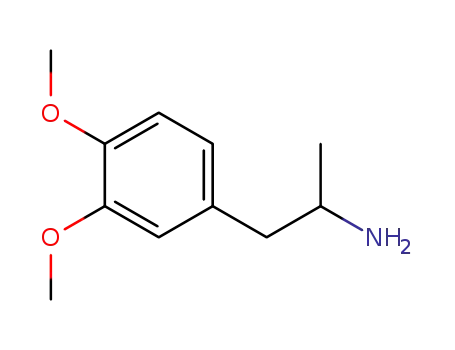 Molecular Structure of 120-26-3 (3,4-dimethoxy-alpha-methylphenethylamine)