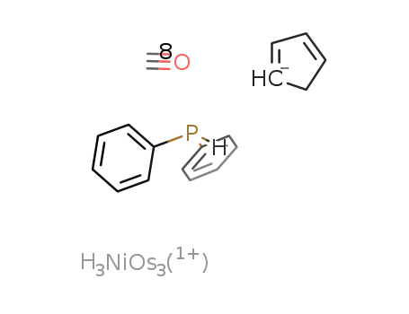 NiOs3H3(1+)*C5H5(1-)*8CO*PH(C6H5)2=(C5H5)NiOs3H3(CO)8PH(C6H5)2