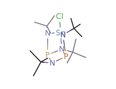 2,4,6,7-tetra-tert-butyl-3-chloro-3-methyl-2,4,6,7-tetraaza-1,5-diphospha-3-stannabicyclo{3.1.1}heptane