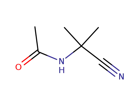 Molecular Structure of 40652-06-0 (N-(1-Cyano-1-methylethyl)acetamide)