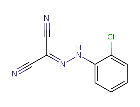 Molecular Structure of 55653-03-7 ([2-(2-chlorophenyl)hydrazinylidene]propanedinitrile)