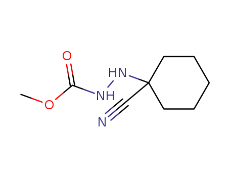 Molecular Structure of 61827-29-0 (Hydrazinecarboxylic acid, 2-(1-cyanocyclohexyl)-, methyl ester)