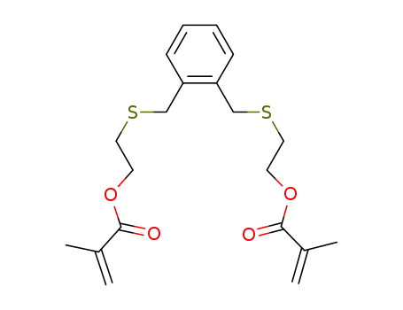 Molecular Structure of 154865-01-7 (2-Propenoic acid, 2-methyl-,
1,2-phenylenebis(methylenethio-2,1-ethanediyl) ester)
