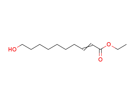 Molecular Structure of 64971-15-9 (2-Decenoic acid, 10-hydroxy-, ethyl ester)