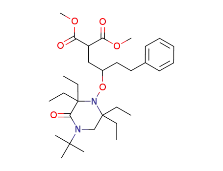 2-[2-(4-tert-butyl-2,2,6,6-tetraethyl-3-oxo-piperazin-1-yloxy)-4-phenyl-butyl]-malonic acid dimethyl ester