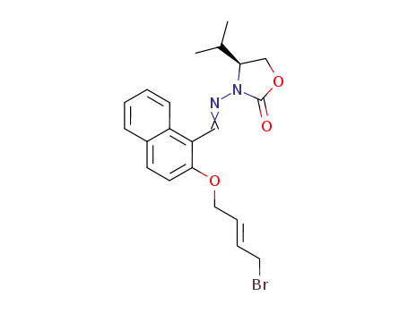 (S)-3-(((2-(E)-4-bromobut-2-enyloxy)naphthalen-1-yl)methyleneamino)-4-isopropyl-2-oxazolidinone