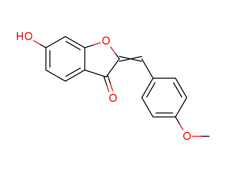 Molecular Structure of 20727-61-1 (6-hydroxy-2-(4-methoxybenzylidene)-1-benzofuran-3(2H)-one)