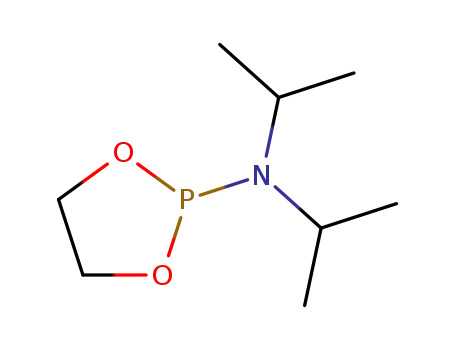 Molecular Structure of 28623-31-6 (N,N-di(propan-2-yl)-1,3,2-dioxaphospholan-2-amine)