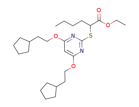 ethyl 2-(4,6-bis(2-cyclopentylethoxy)pyrimidin-2-ylthio)hexanoate