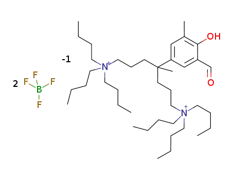 3-methyl-5-[{BF4-Bu3N+(CH2)3}2CH3C]-salicylaldehyde