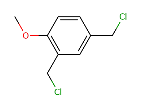 Molecular Structure of 25445-34-5 (2,4-bis(chloromethyl)-1-methoxybenzene)