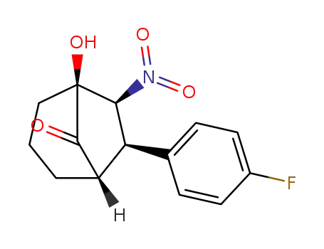 (1S,5S,6R,7S)-6-(4-fluorophenyl)-1-hydroxy-7-nitrobicyclo[3.2.1]octan-8-one