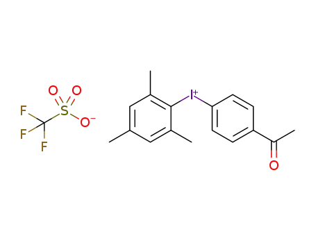 (4-acetylphenyl)(mesityl)iodonium trifluoromethanesulfonate trifluoromethanesulfonate
