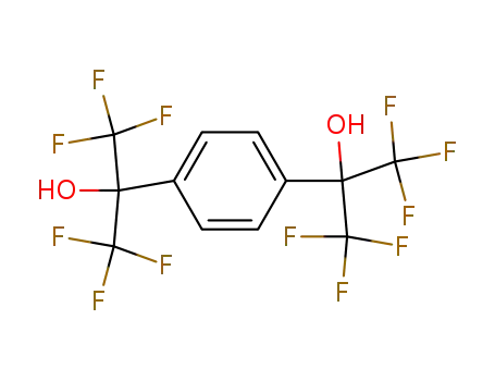 Molecular Structure of 1992-15-0 (1,4-BIS(2-HYDROXYHEXAFLUOROISOPROPYL)BENZENE)