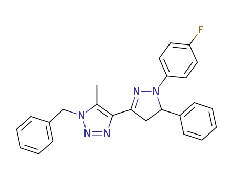 1-benzyl-4-(1-(4-fluorophenyl)-5-phenyl-4,5-dihydro-1H-pyrazol-3-yl)-5-methyl-1H-1,2,3-triazole