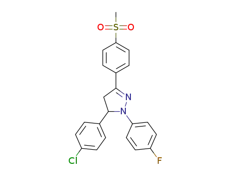 1-(4-fluorophenyl)-5-(4-chlorophenyl)-3-(4-(methylsulfonyl)phenyl)-4,5-dihydro-1H-pyrazole