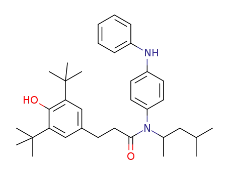 3-(3,5-di-tert-butyl-4-hydroxy-phenyl)-N-(1,3-dimethyl-butyl)-N-(4-phenylamino-phenyl)propionamide