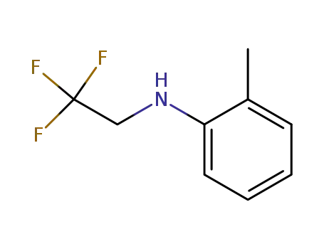 Molecular Structure of 62351-54-6 (Benzenamine, 2-methyl-N-(2,2,2-trifluoroethyl)-)