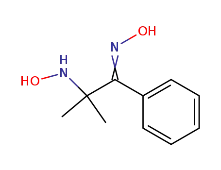 Molecular Structure of 5291-08-7 (2-(HYDROXYAMINO)-2-METHYL-1-PHENYLPROPAN-1-ONE OXIME)