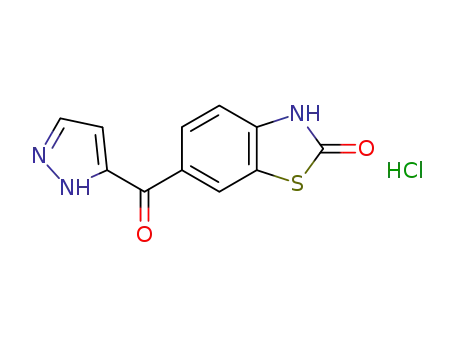 6-(1H-pyrazole-5-carbonyl)-3H-1,3-benzothiazol-2-one hydrochloride