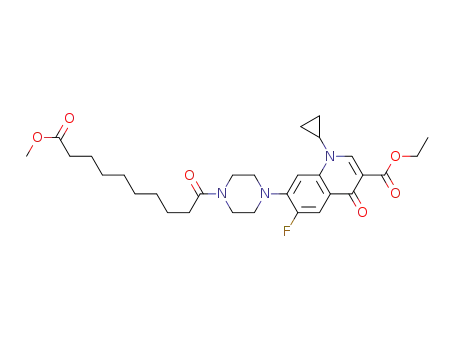 ethyl 1-cyclopropyl-6-fluoro-7-[4-(10-methoxy-10-oxodecanoyl)piperazin-1-yl]-4-oxo-1,4-dihydroquinoline-3-carboxylate