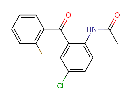 Molecular Structure of 57698-59-6 (N-[4-Chloro-2-(2-fluorobenzoyl)phenyl]acetamide)