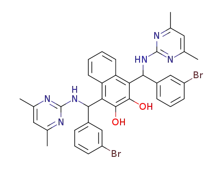 1,4-bis((4,6-dimethylpyrimidin-2-ylamino)(3-bromophenyl)methyl)naphthalene-2,3-diol