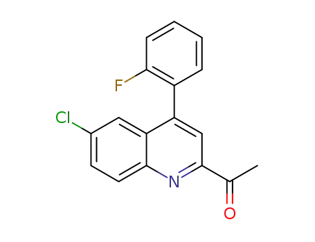 2-acetyl-6-chloro-4-(2'-fluorophenyl)-quinoline