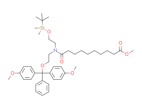 methyl 10-((2-(bis(4-methoxyphenyl)(phenyl)methoxy)ethyl)(2-((tert-butyldimethylsilyl)oxy)ethyl)amino)-10-oxodecanoate