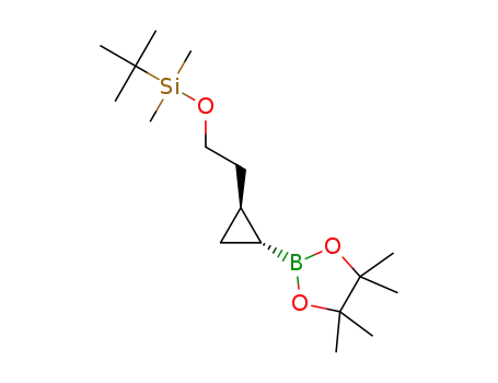 tert-butyl(dimethyl){2-[trans-2-(4,4,5,5-tetramethyl-1,3,2-dioxaborolan-2-yl)cyclopropyl]ethoxy}silane