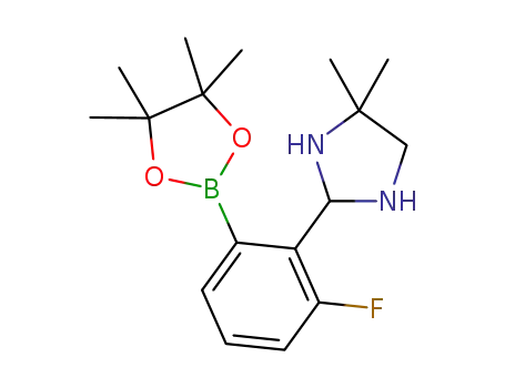 2-(2-fluoro-6-(4,4,5,5-tetramethyl-1,3,2-dioxaborolan-2-yl)phenyl)-4,4-dimethylimidazolidine