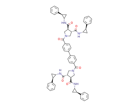 (3S,3’S,4S,4’S)-1,1’-(4,4’-biphenyldicarboxoyl)-bis(N3,N4-bis((1S,2R)-2-phenylcyclopropyl)pyrrolidine-3,4-dicarboxamide)