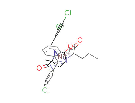 nickel(II)-(R)-N-(2-benzoyl-4-chlorophenyl)-1-(3,4-dichlorobenzyl)-2-methylpyrrolidine-2-carboxamide/(R)-norvaline Schiff base complex