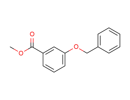 Molecular Structure of 79678-37-8 (Benzoic acid, 3-(phenylmethoxy)-, methyl ester)
