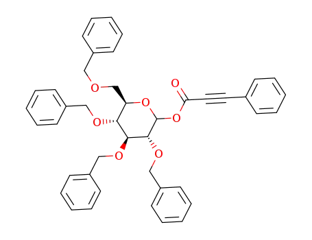 (3R,4S,5R,6R)-3,4,5-tris(benzyloxy)-6-((benzyloxy)methyl)tetrahydro-2H-pyran-2-yl 3-phenylpropyne