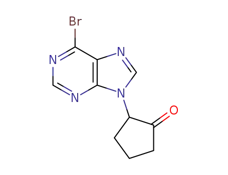 2-(6-bromo-9H-purin-9-yl)cyclopentan-1-one